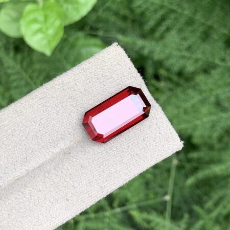 Natural Emerald Cut Rhodolite Garnet From Africa