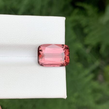 Cushion Cut Natural Neon Pink Tourmaline With Raspberry Pink Hue From Afghanistan