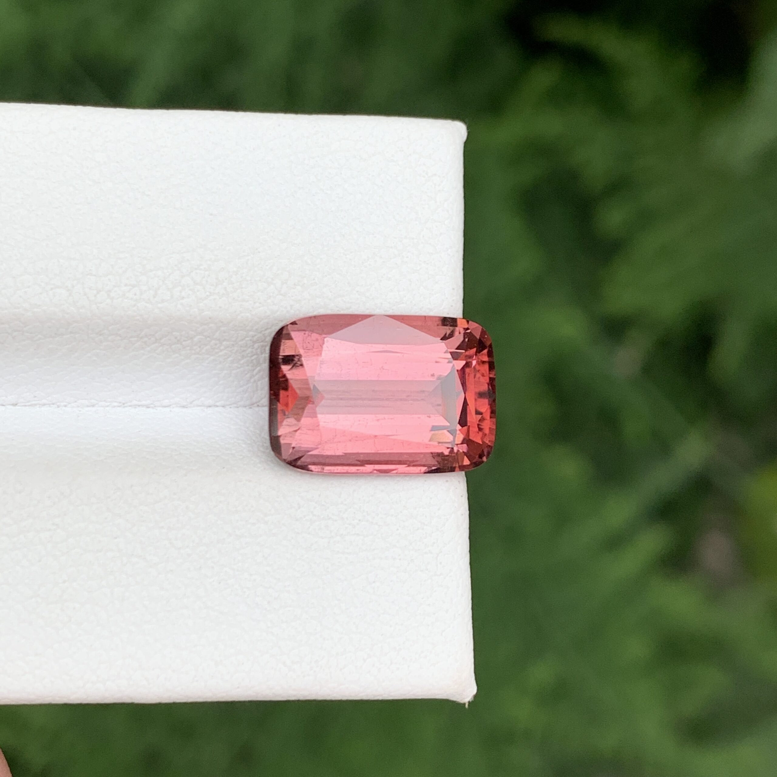 Cushion Cut Natural Neon Pink Tourmaline With Raspberry Pink Hue From Afghanistan