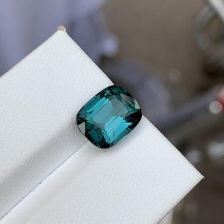 Natural Indicolite Tourmaline Cushion Cut from Afghanistan